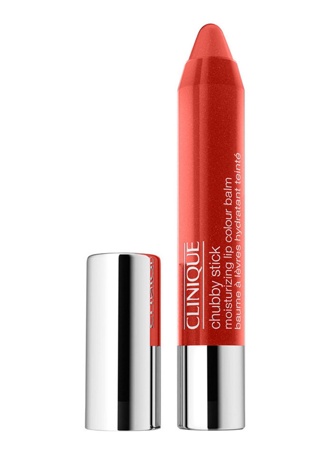 Clinique Chubby Stick Moisturizing Lip Colour Balm - getinte lipbalsem - voorkant 2 mega melon