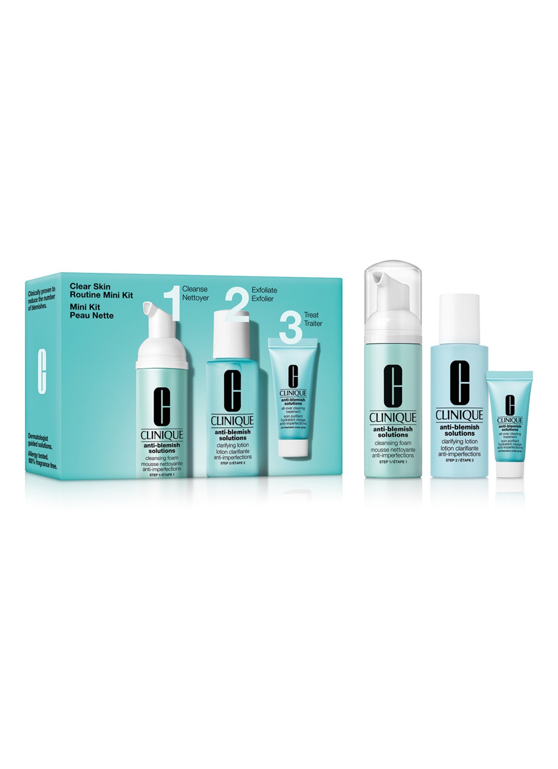 Clinique Clear Skin Routine: Mini Anti-Blemish Solutions Kit  - verzorgingsset - voorkant undefined