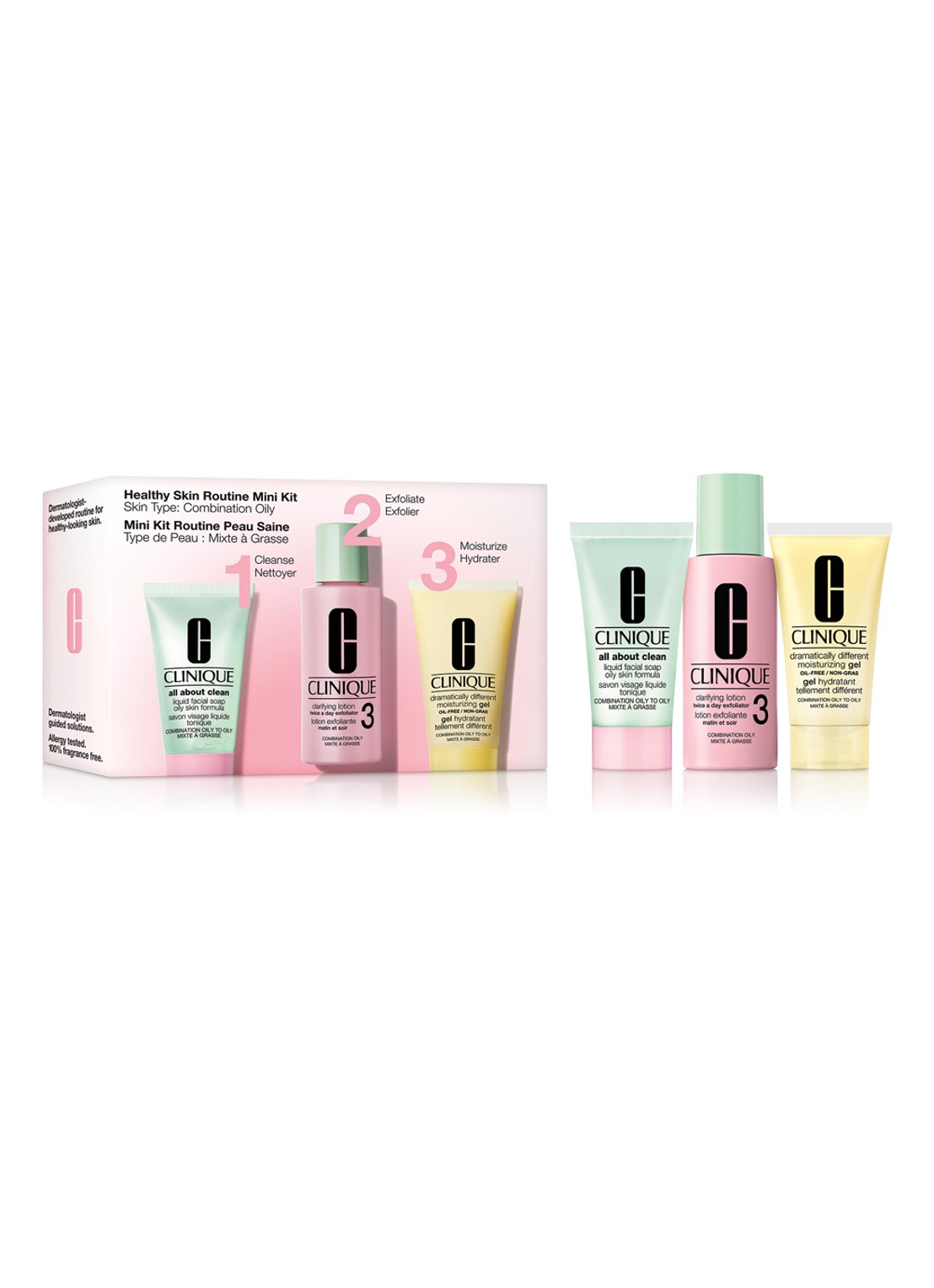 Clinique Healthy Skin Routine Mini Kit Combination Oily - verzorgingsset - voorkant undefined