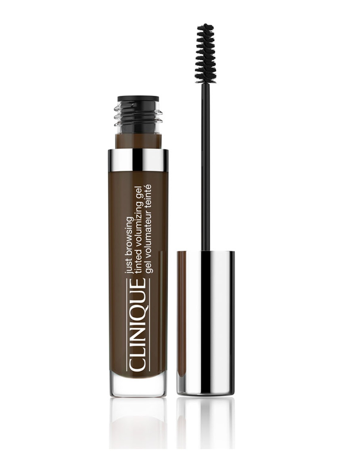 Clinique Just Browsing™Tinted Volumizing Gel - wenkbrauwgel - voorkant ebony