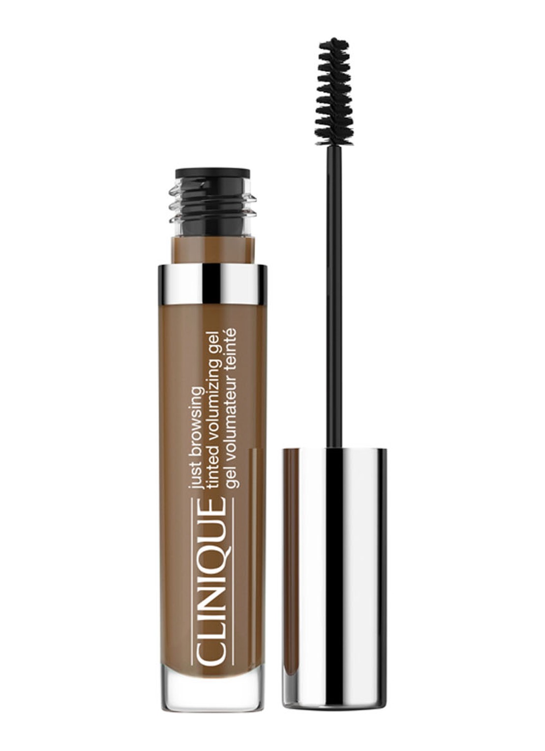 Clinique Just Browsing™Tinted Volumizing Gel - wenkbrauwgel - voorkant 4 cool brown