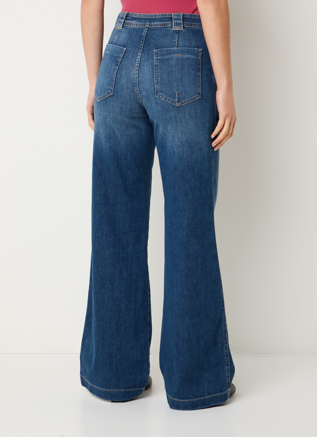 CLOSED Aria high waist wide leg jeans met steekzakken - achterkant 2 indigo
