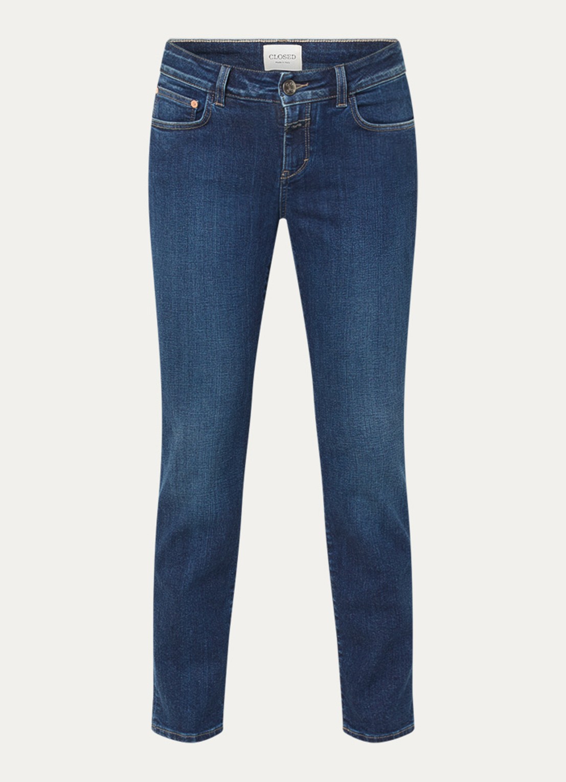 CLOSED Baker high waist slim fit jeans met donkere wassing - voorkant 4 indigo