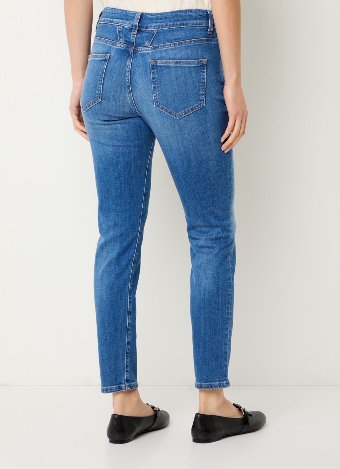 CLOSED Baker high waist slim fit jeans van  katoen - achterkant indigo
