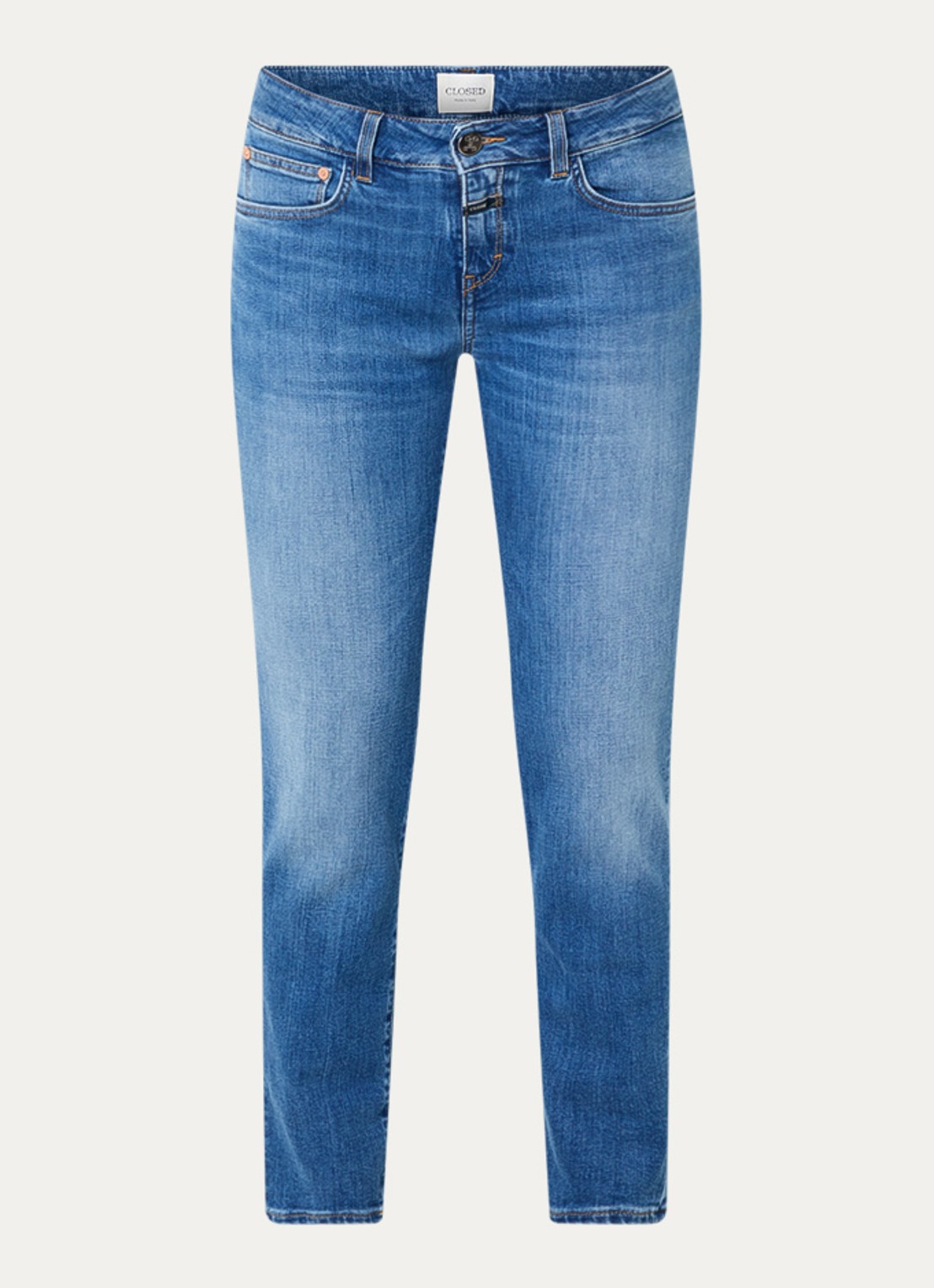 CLOSED Baker high waist slim fit jeans van  katoen - voorkant 2 indigo