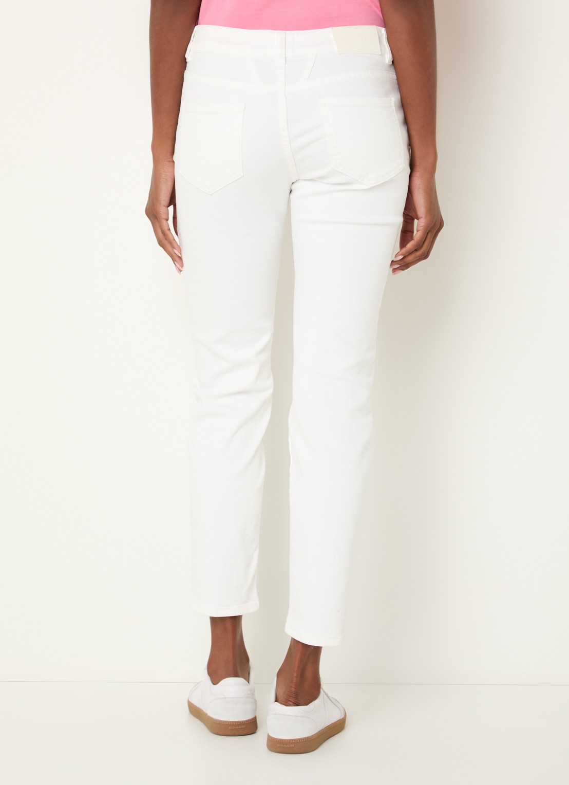 CLOSED Baker low waist slim fit cropped jeans met steekzakken - achterkant 5 wit