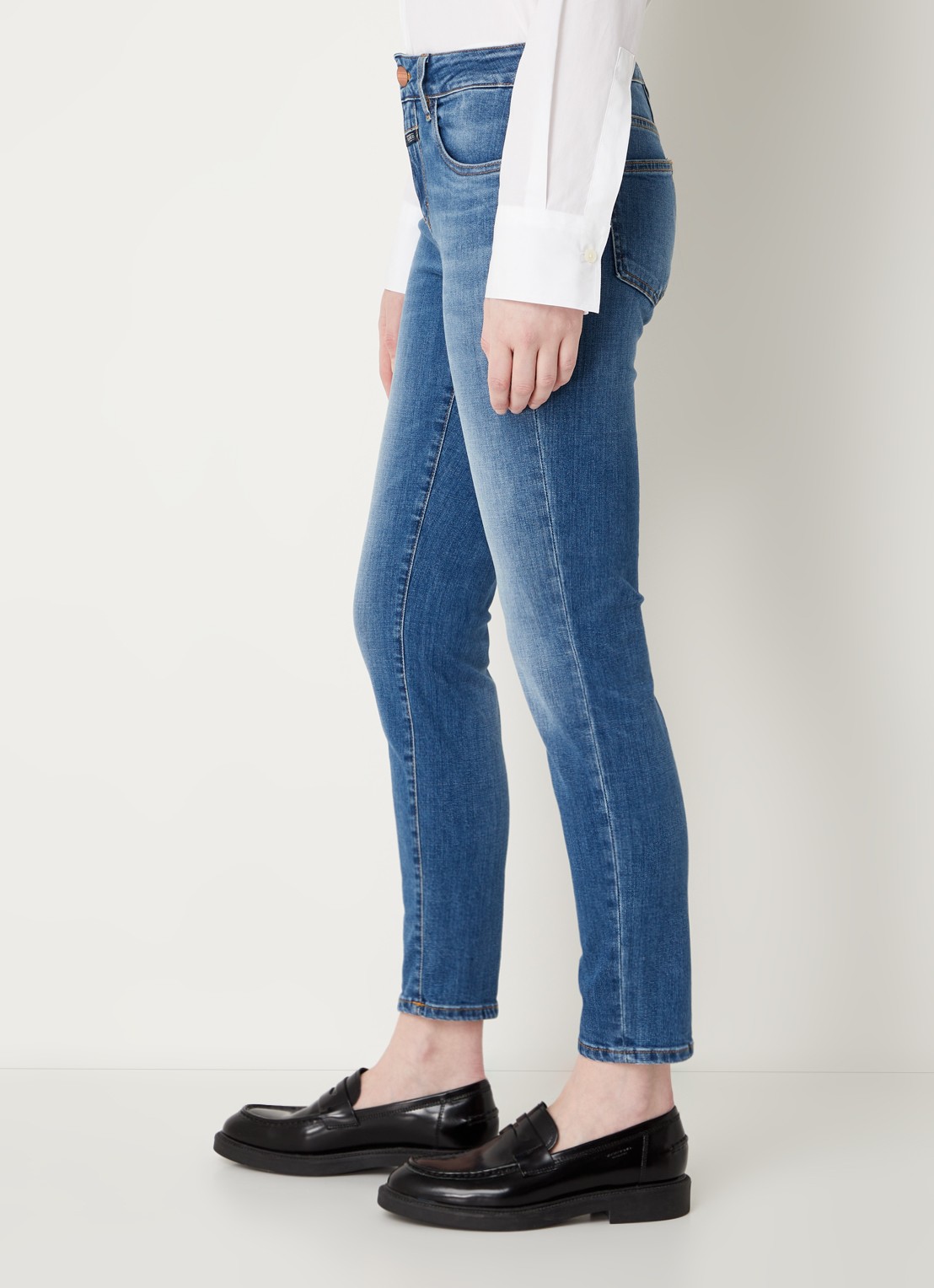 CLOSED Baker low waist slim fit cropped jeans van  katoen - detail 2 indigo
