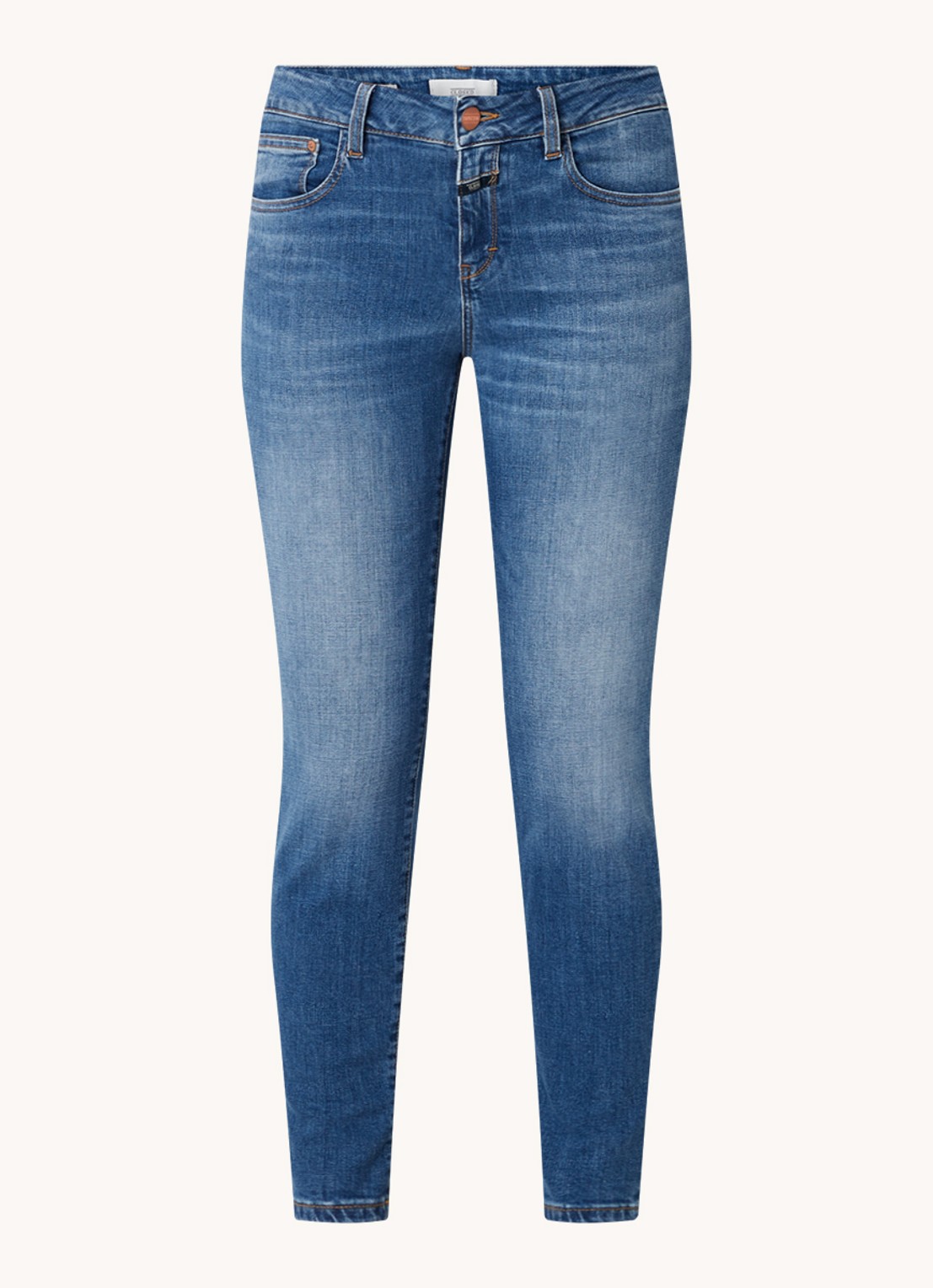 CLOSED Baker low waist slim fit cropped jeans van  katoen - voorkant 3 indigo