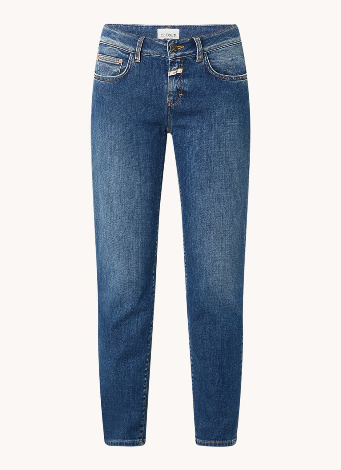 CLOSED Baker mid waist slim fit jeans in  katoenblend - voorkant 4 indigo