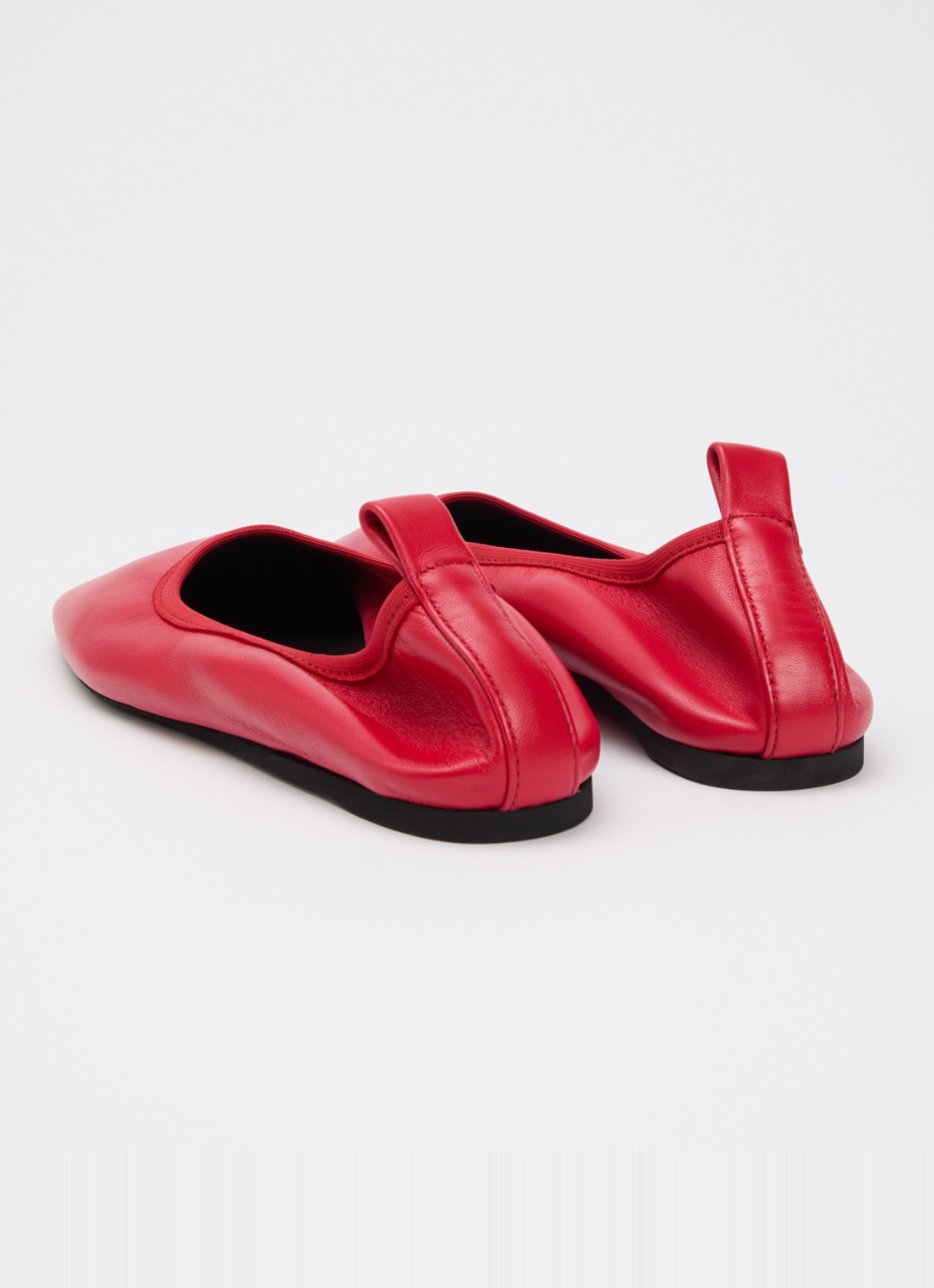 CLOSED Ballerina van leer - achterkant rood
