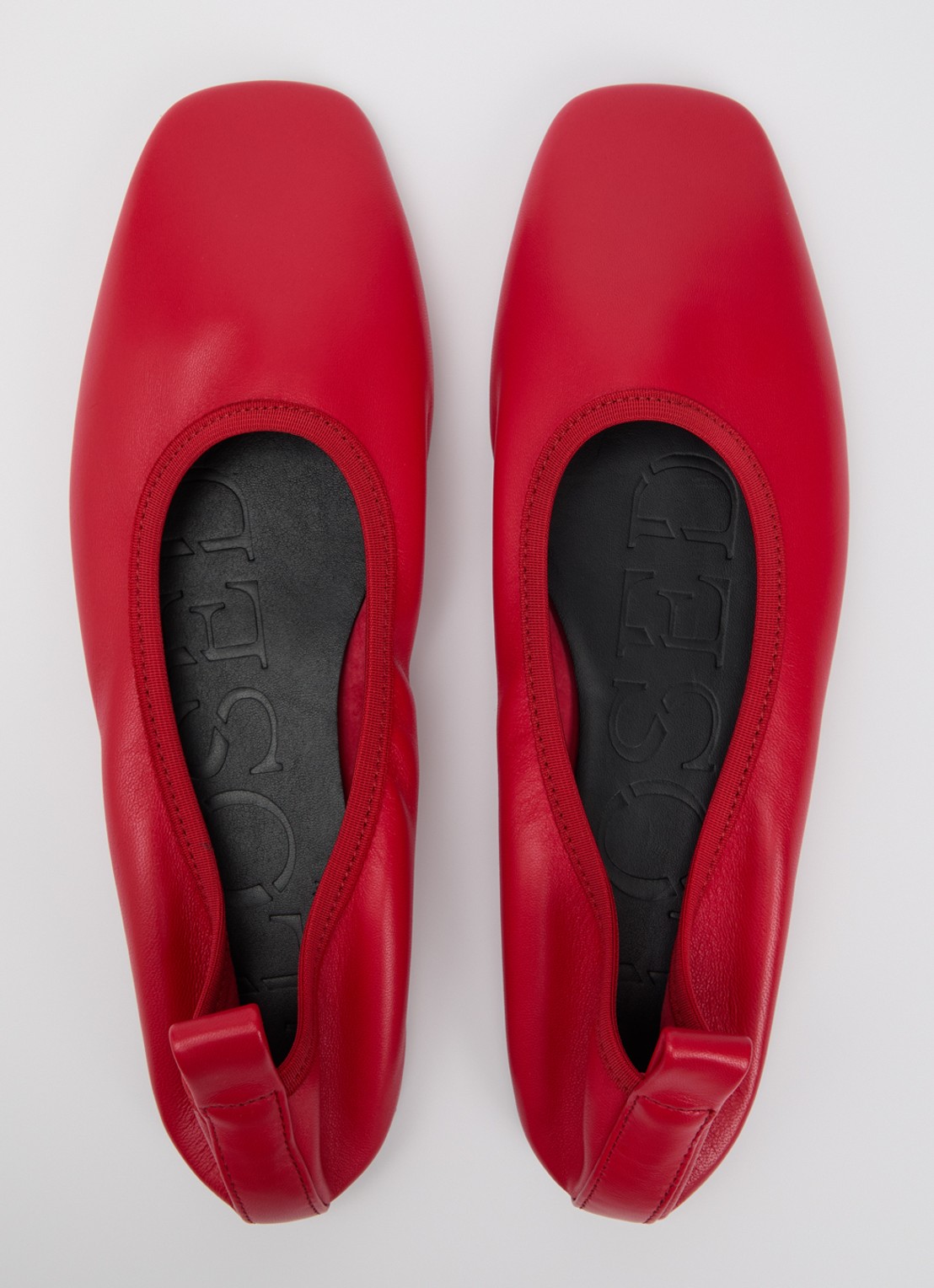 CLOSED Ballerina van leer - detail 4 rood