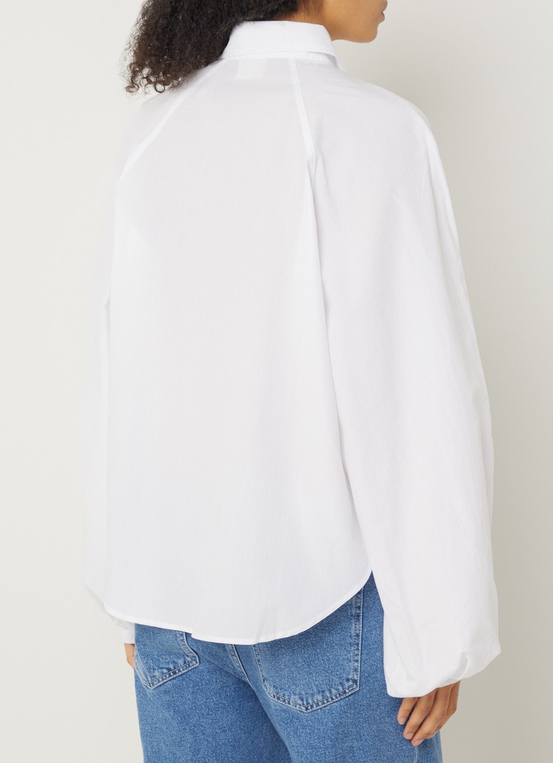 CLOSED Blouse met ballonmouw - achterkant wit