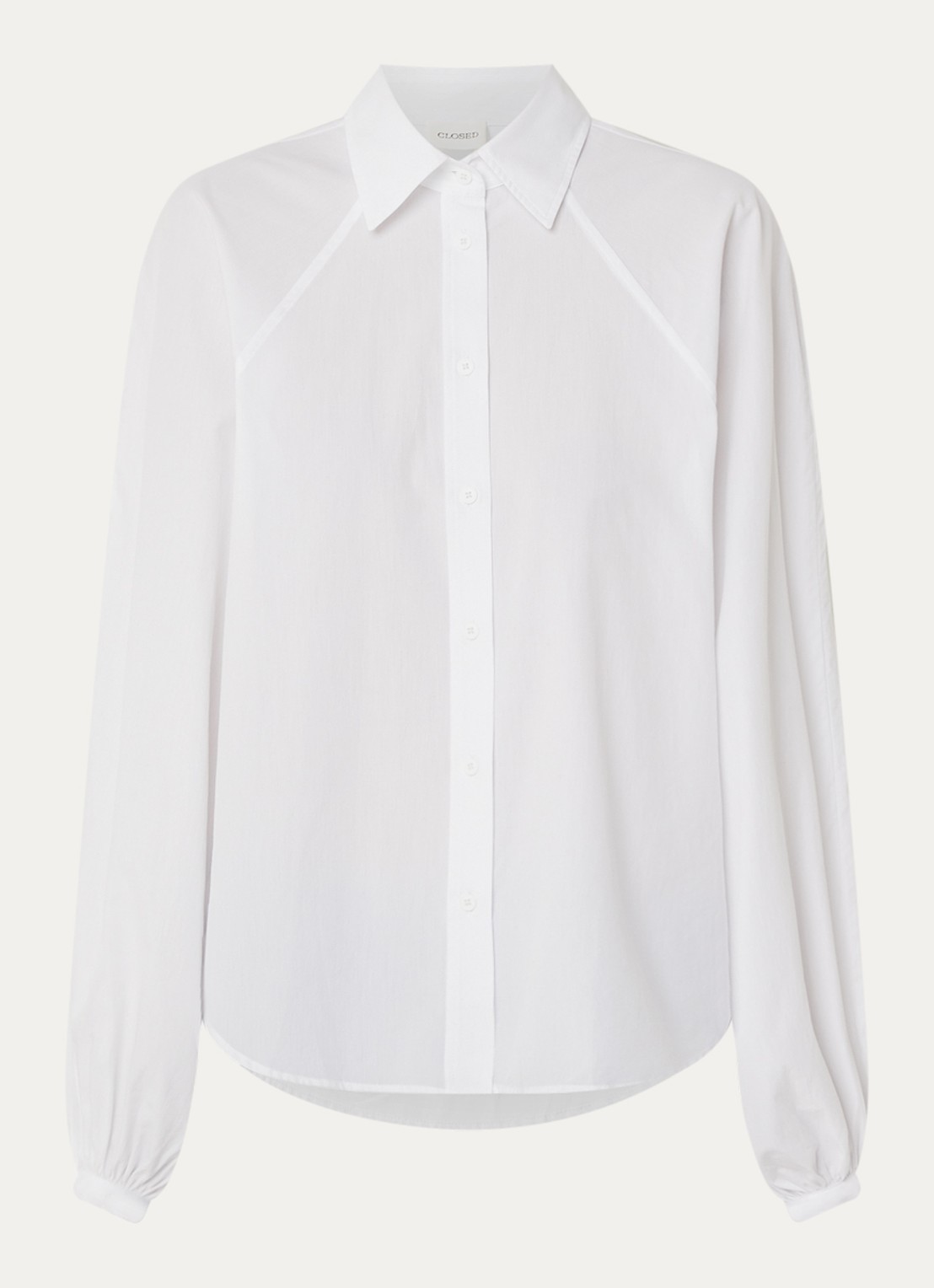 CLOSED Blouse met ballonmouw - voorkant 2 wit