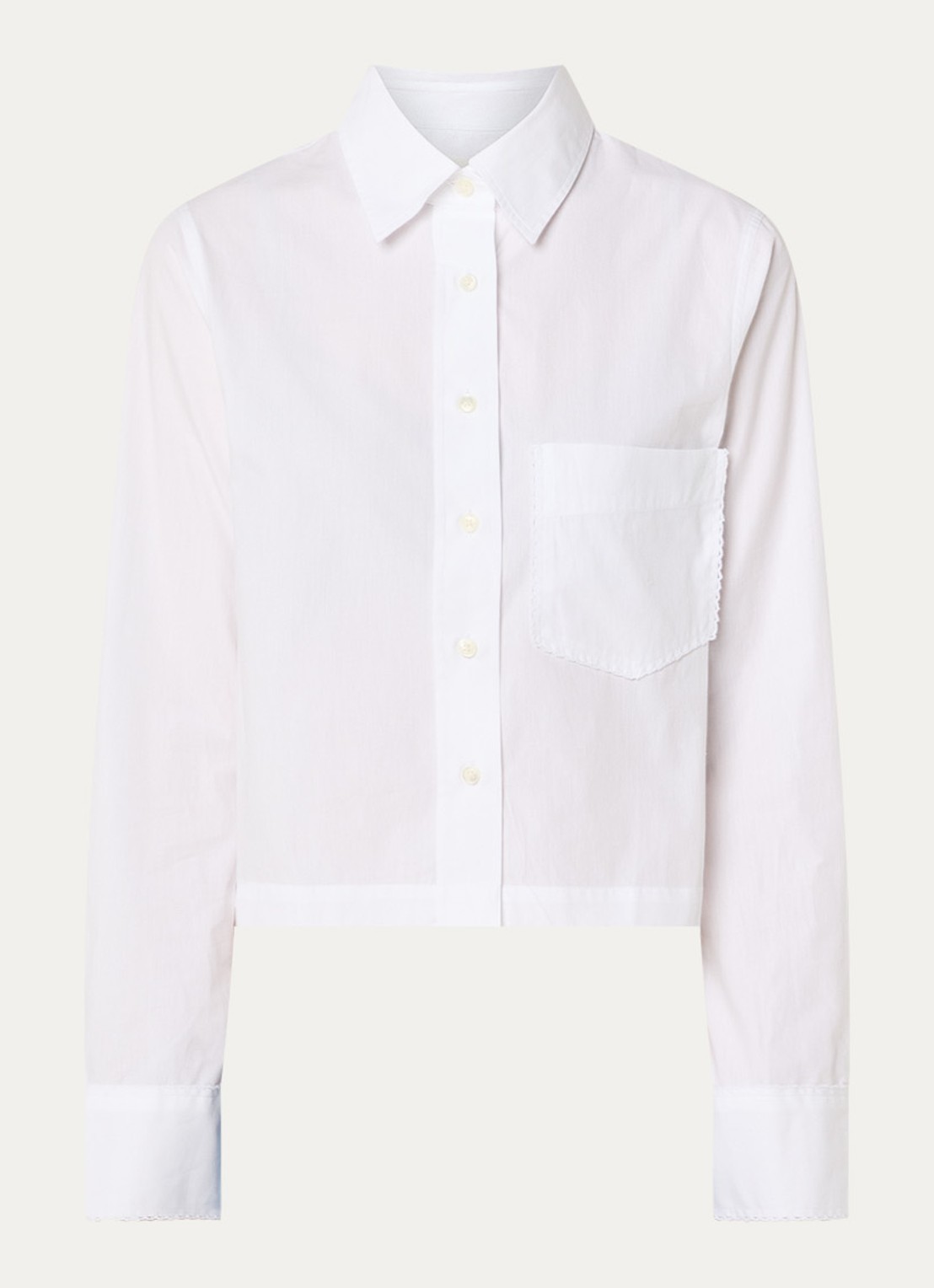 CLOSED Blouse met borstzak - voorkant wit