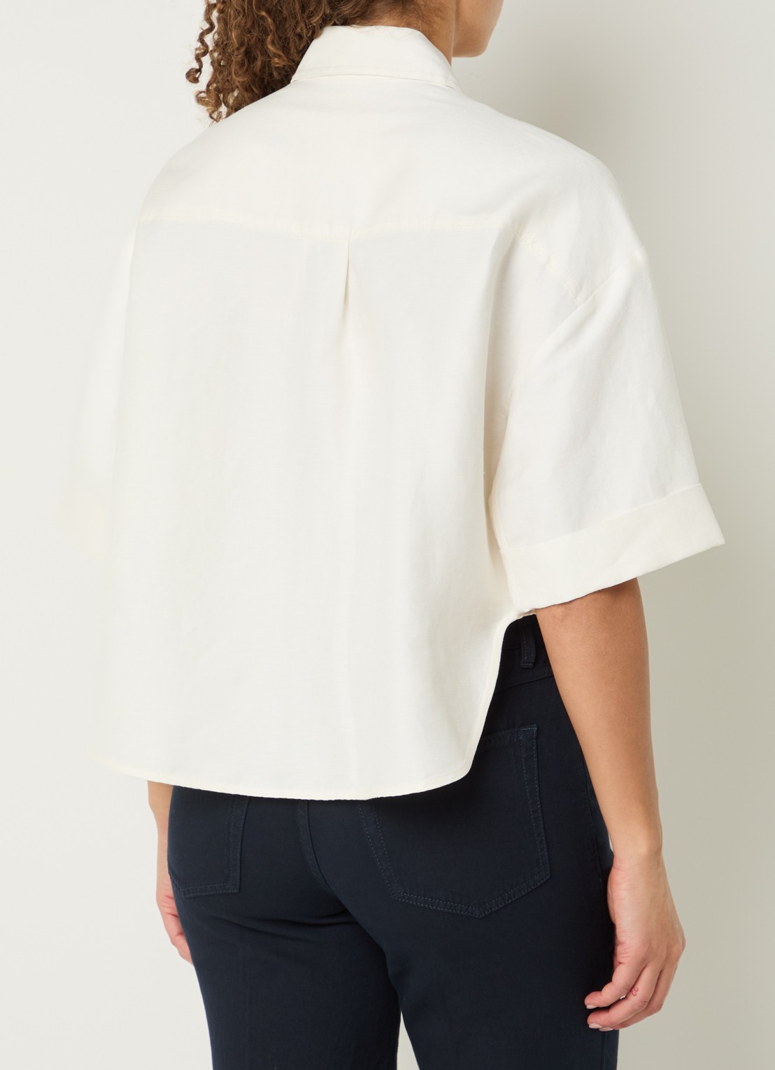 CLOSED Blouse met borstzakken - achterkant creme