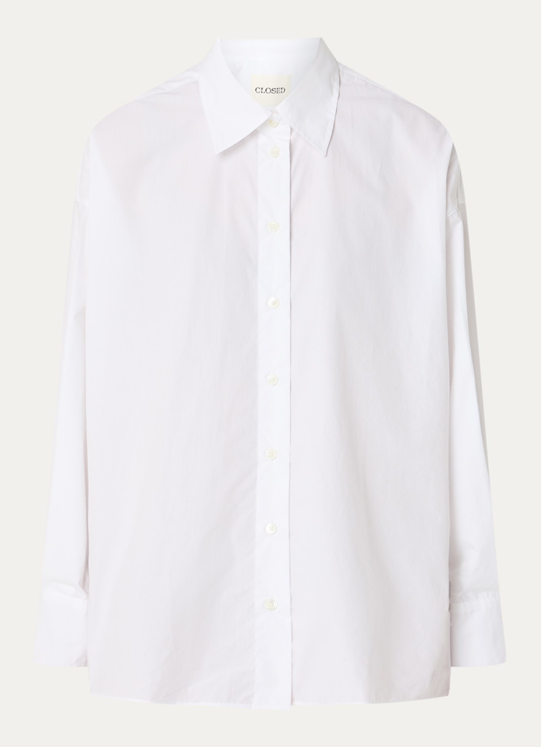 CLOSED Blouse met kraag - voorkant 2 wit