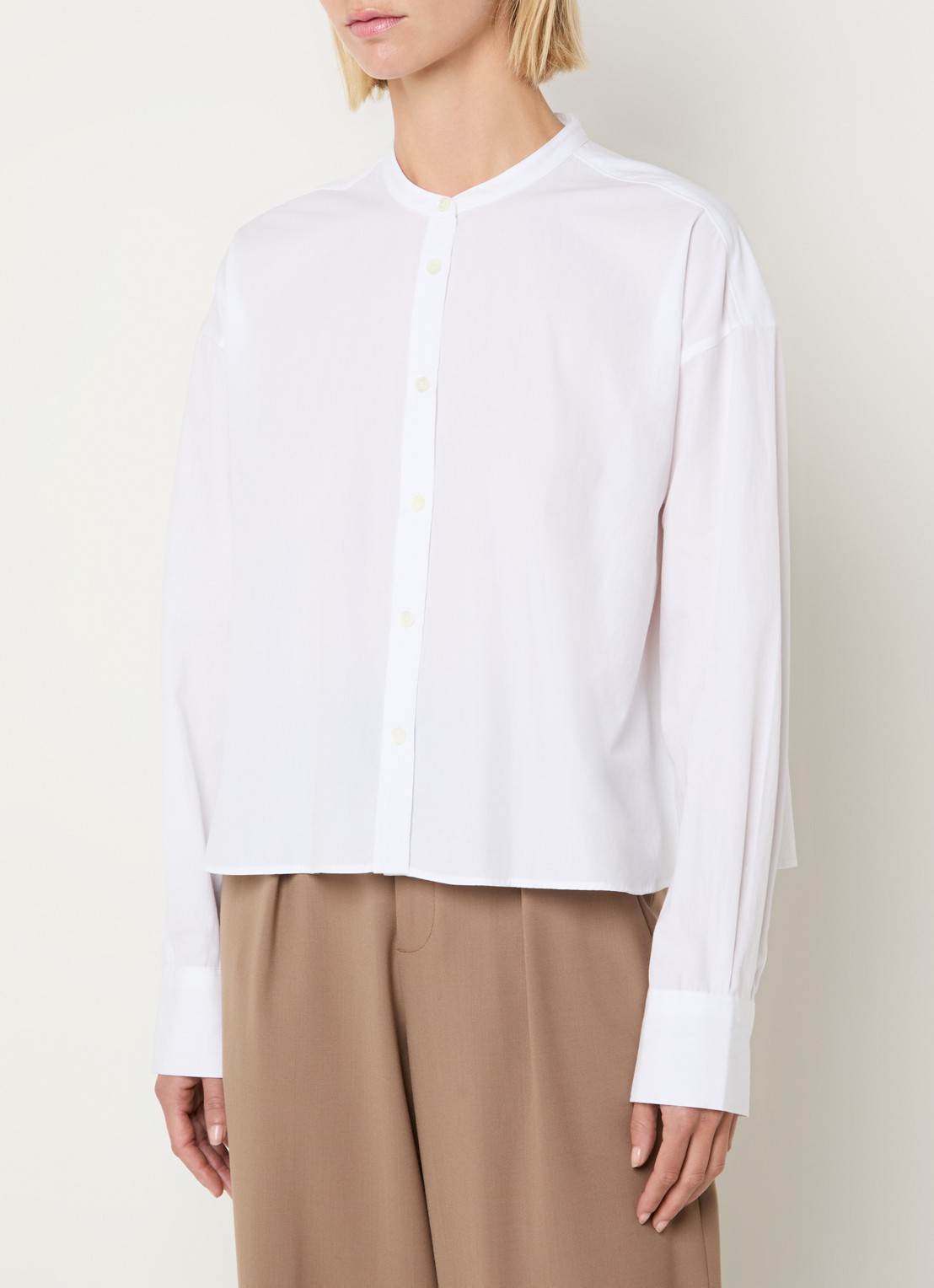 CLOSED Blouse met ronde hals - detail wit