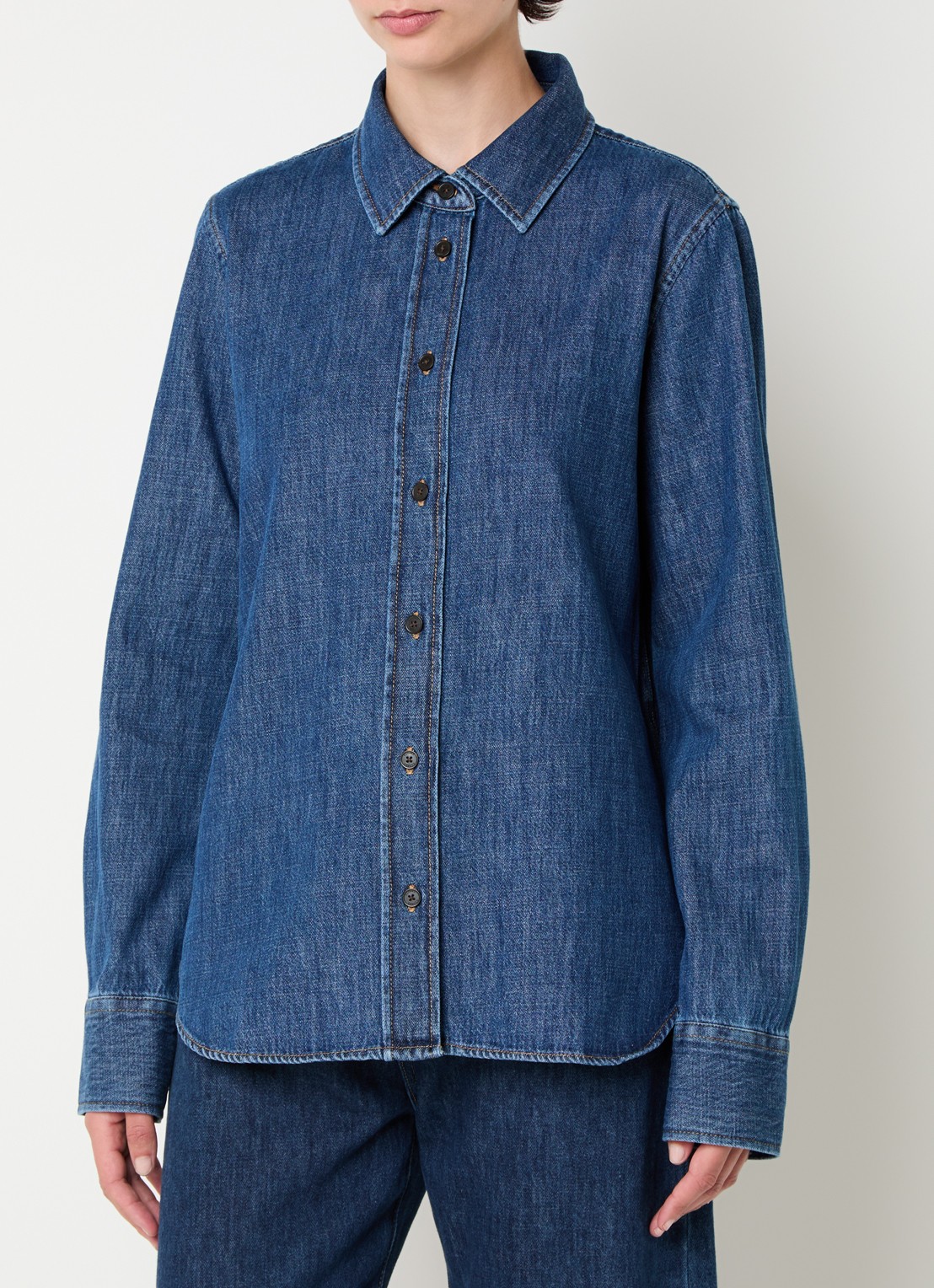 CLOSED Blouse van denim - achterkant 3 indigo