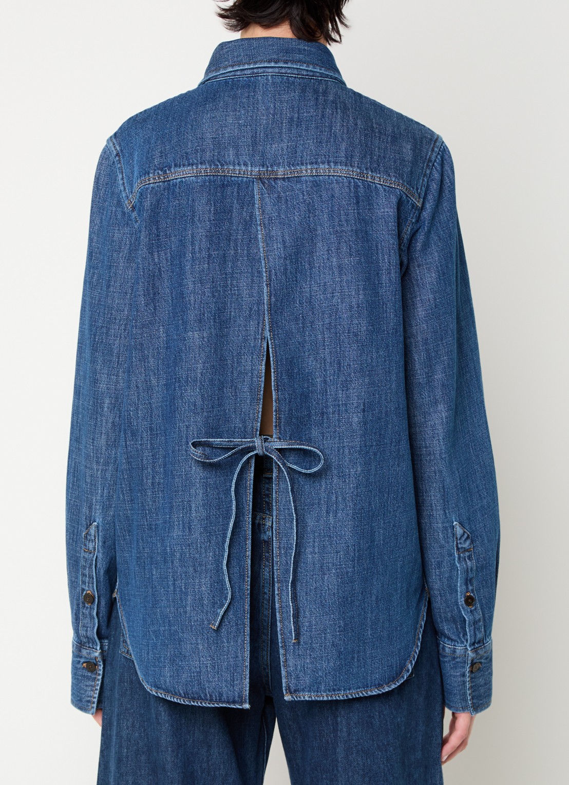 CLOSED Blouse van denim - detail 4 indigo