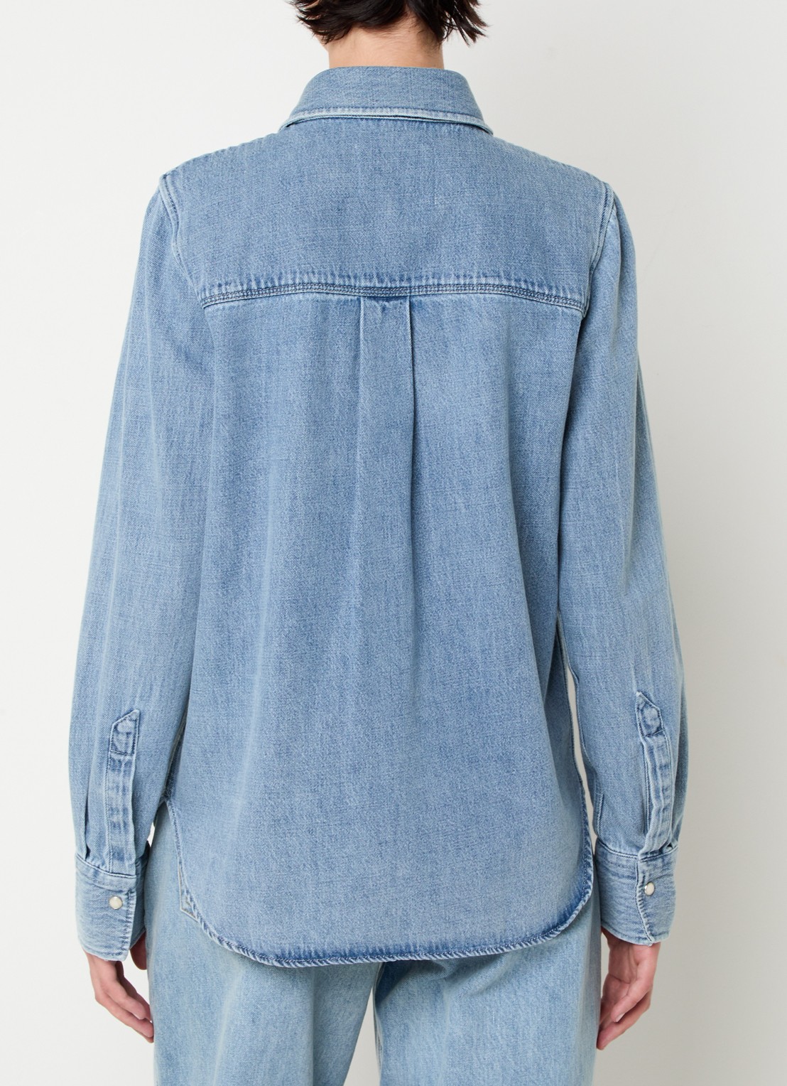 CLOSED Blouse van denim - achterkant indigo