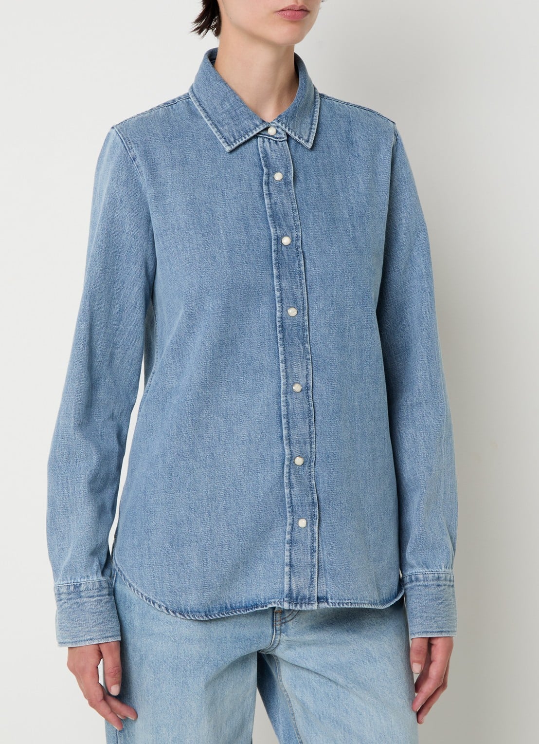 CLOSED Blouse van denim - detail 4 indigo