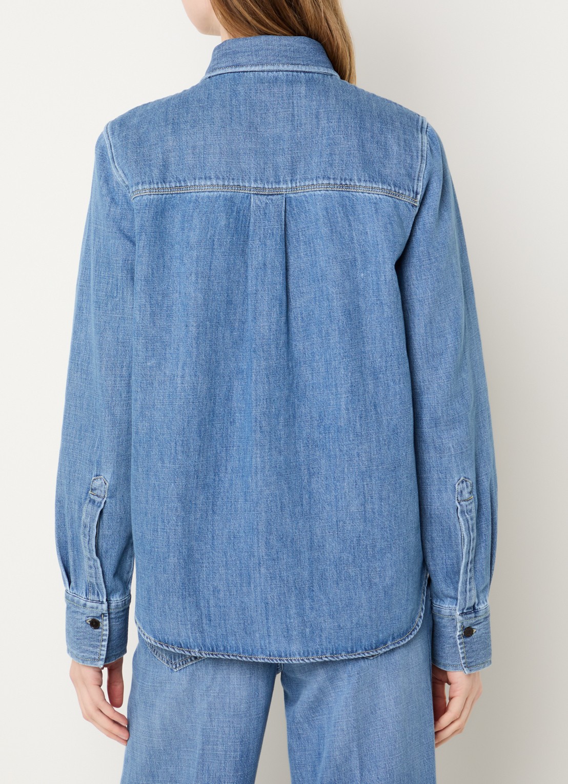 CLOSED Blouse van denim - achterkant 3 blauw