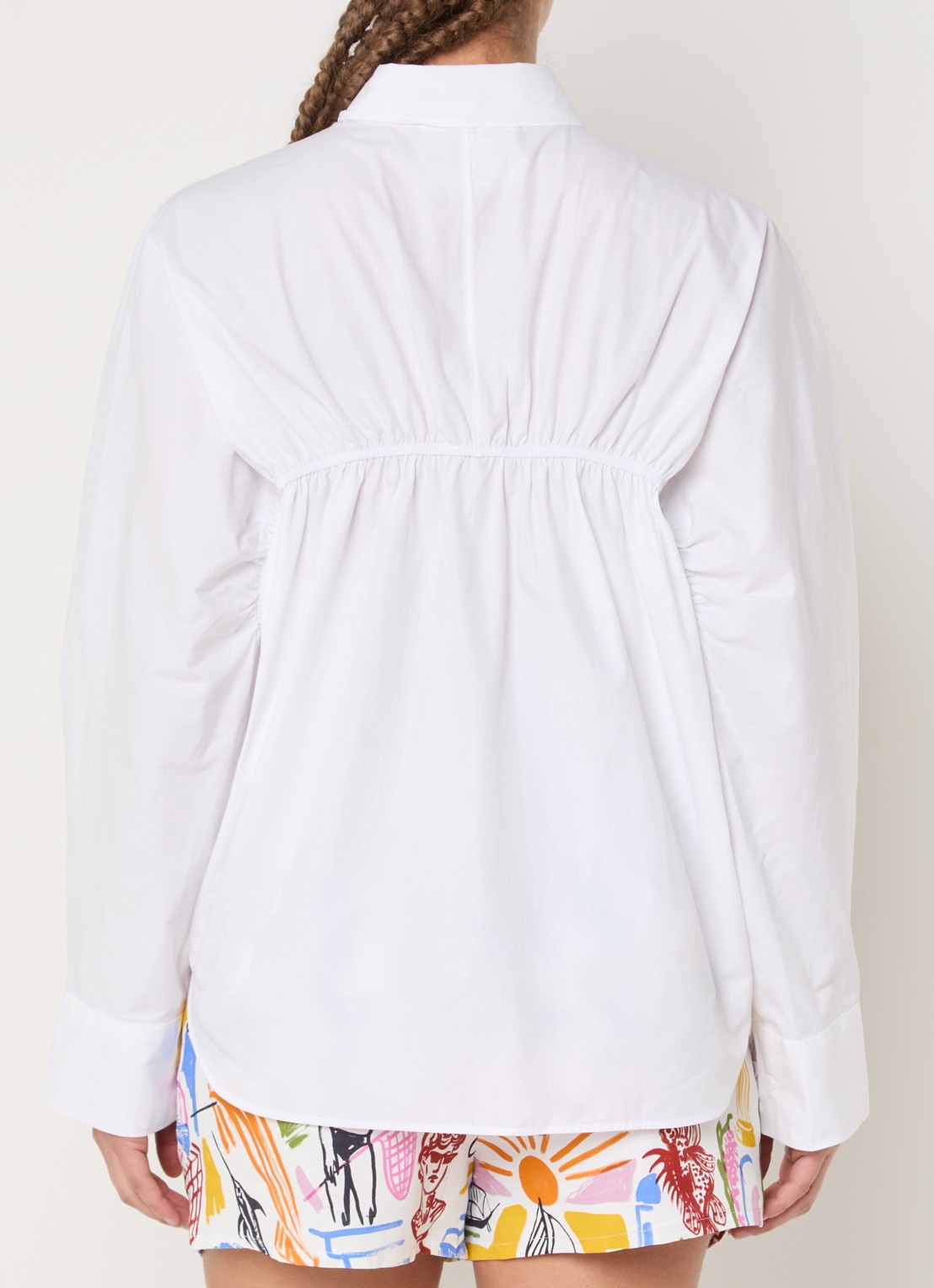 CLOSED Blouse van katoen - achterkant wit