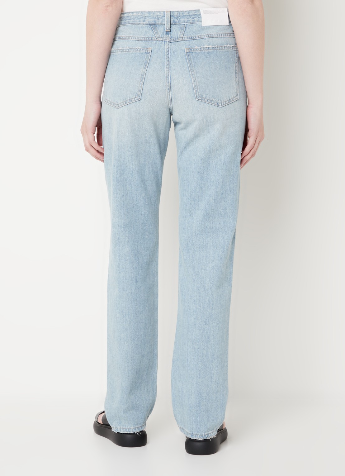 CLOSED Briston mid waist straight leg jeans met lichte wassing - achterkant 3 indigo