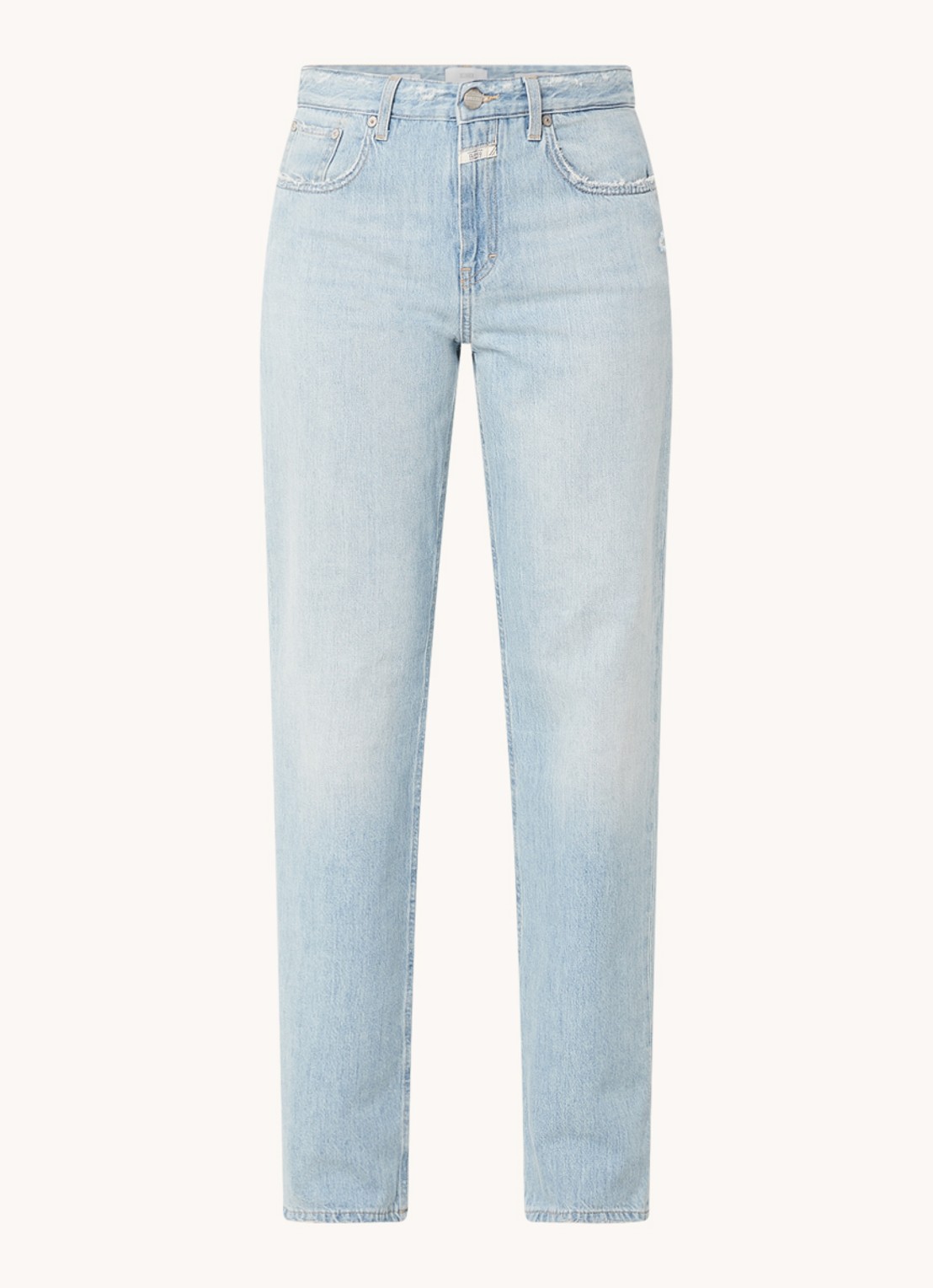 CLOSED Briston mid waist straight leg jeans met lichte wassing - voorkant indigo