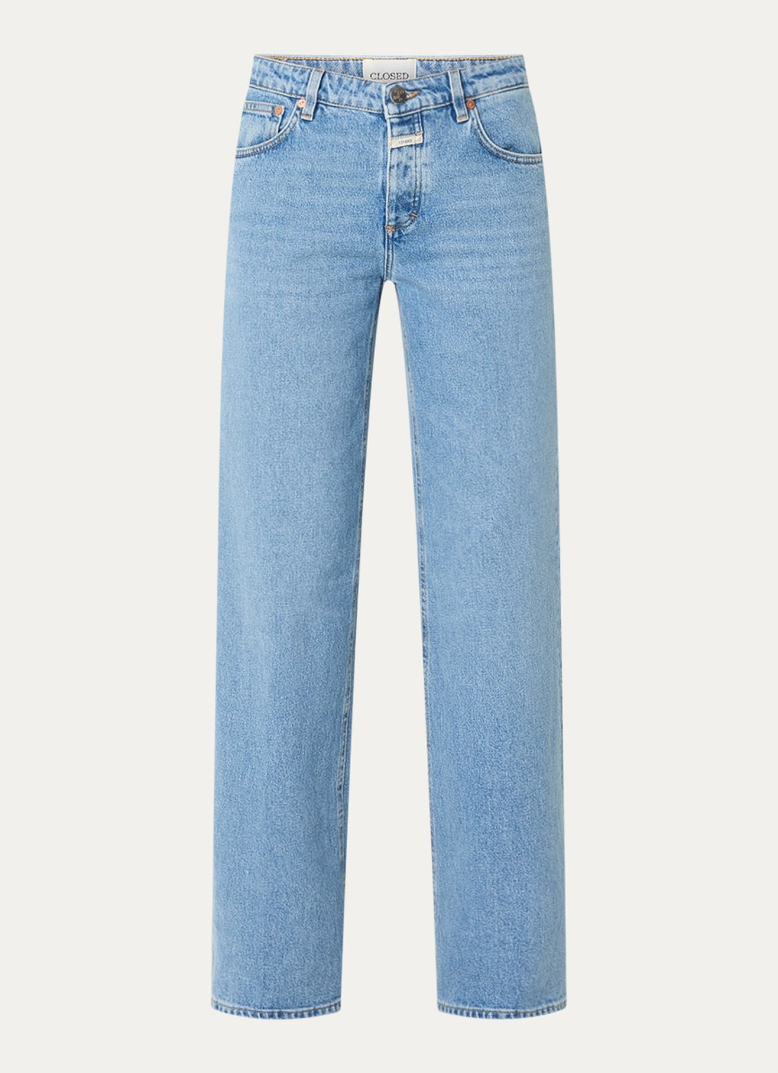 CLOSED Gillan high waist flared jeans met lichte wassing - voorkant indigo