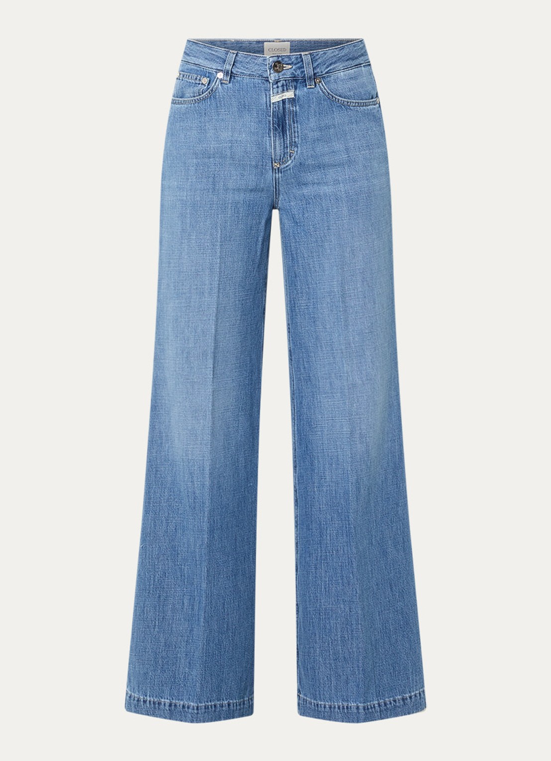CLOSED Glow Up high waist flared jeans met medium wassing - voorkant 3 blauw