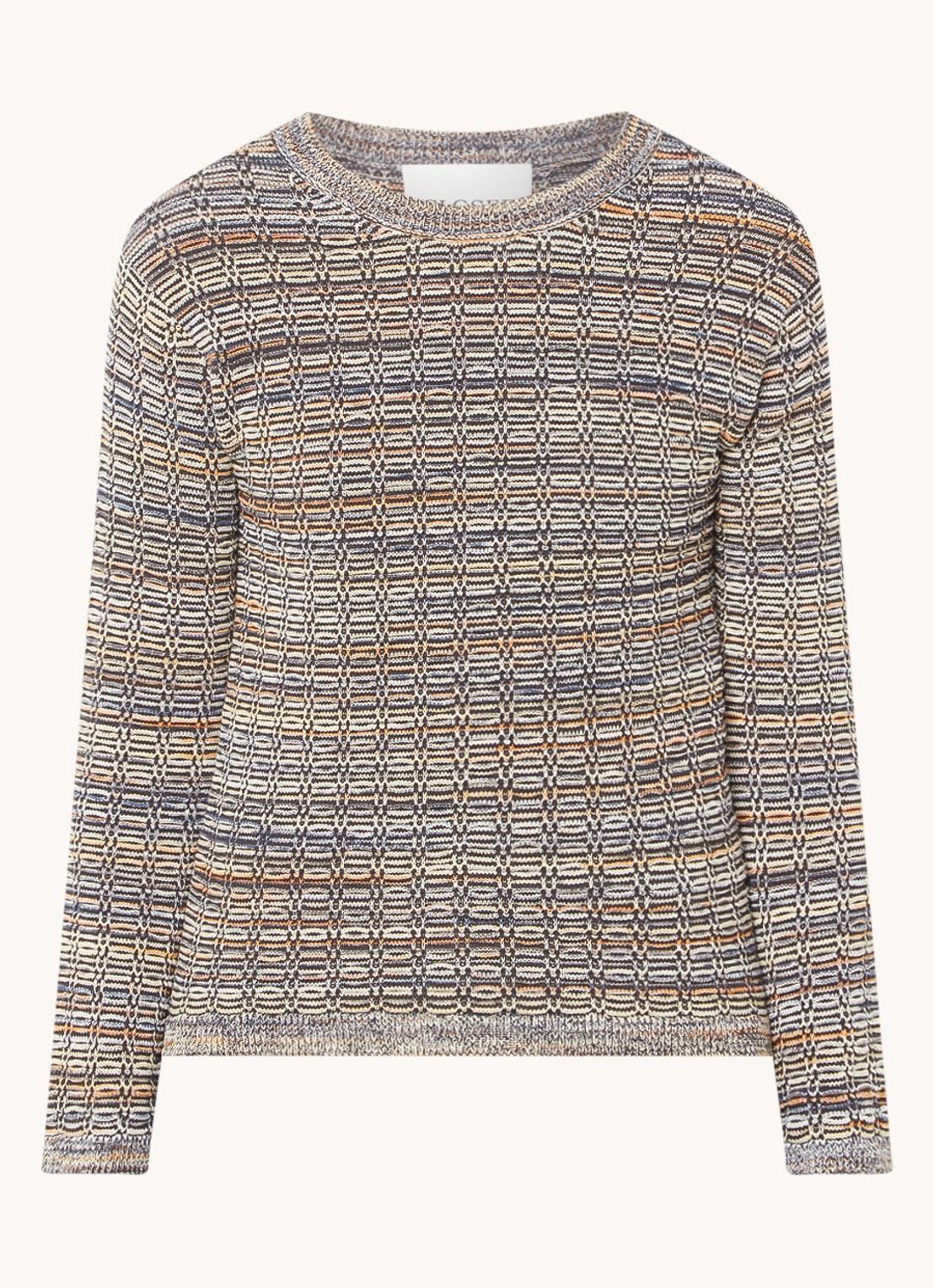 CLOSED Grofgebreide pullover met structuur - voorkant 4 donkergrijs