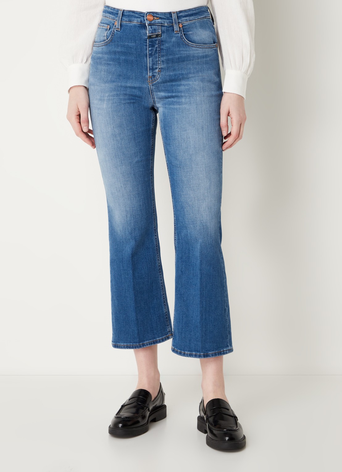 CLOSED Hi-Sun high waist flared cropped jeans met stretch  - detail 4 indigo
