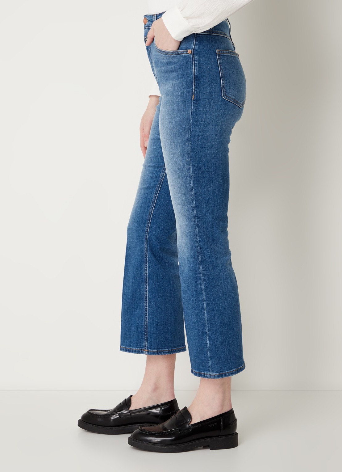 CLOSED Hi-Sun high waist flared cropped jeans met stretch  - detail 5 indigo