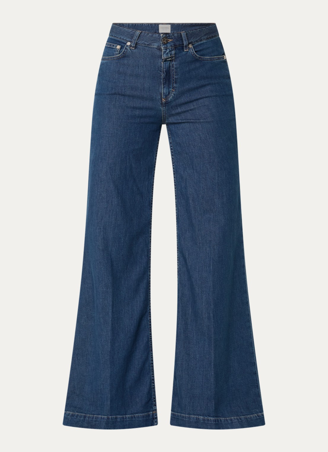 CLOSED High waist flared jeans met medium wassing - voorkant 4 indigo