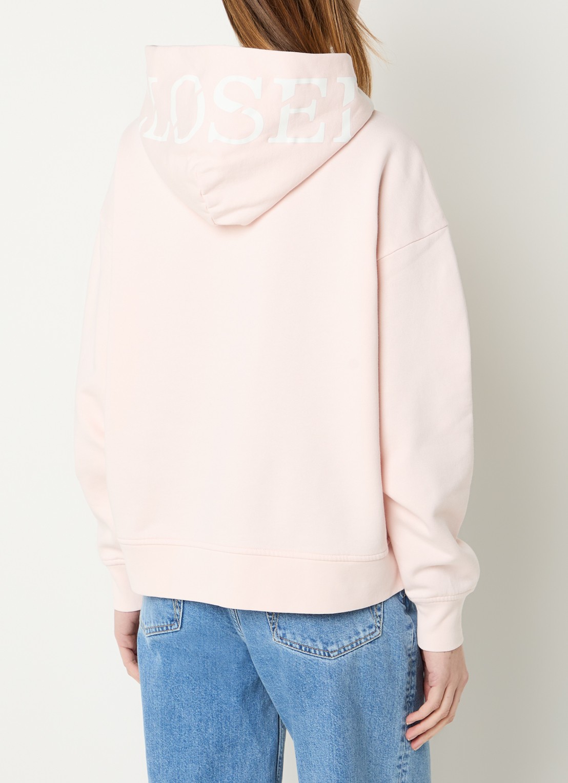 CLOSED Hoodie met logo - achterkant lichtroze
