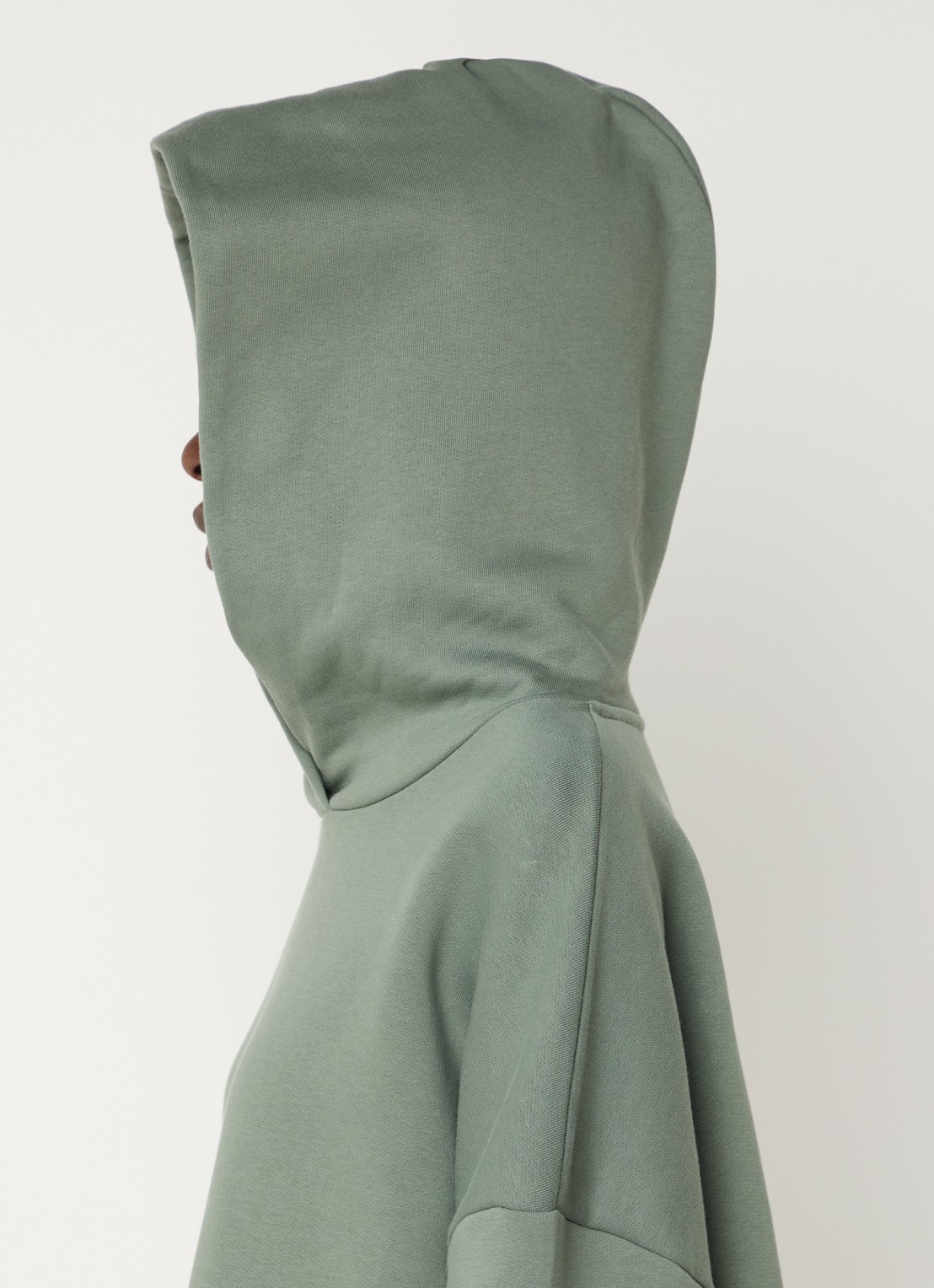 CLOSED Hoodie van  katoen met logoborduring - detail 5 olijfgroen
