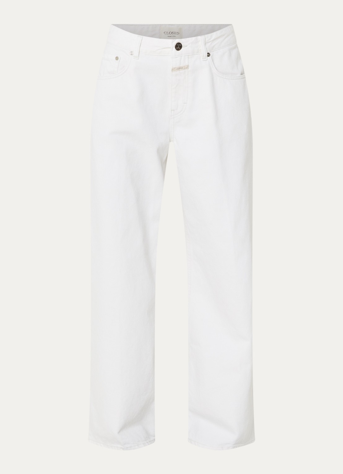 CLOSED Jayla mid waist loose fit jeans met gekleurde wassing - voorkant 4 gebroken wit
