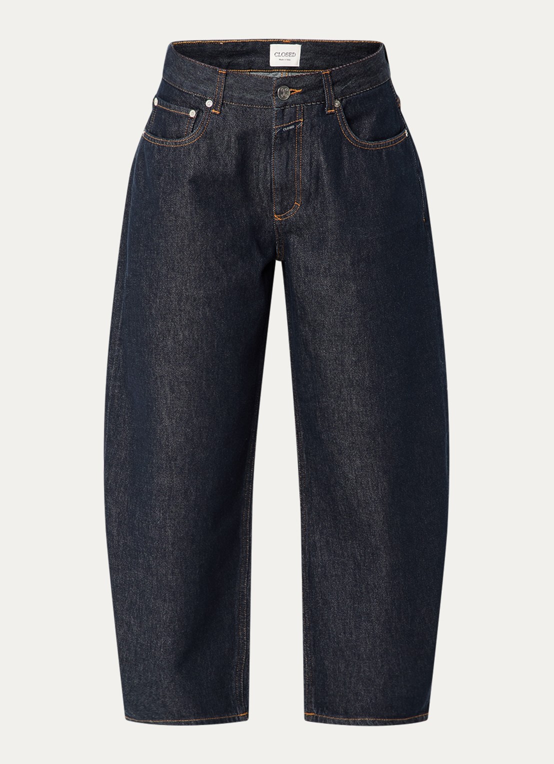 CLOSED Jazzie high waist balloon fit jeans met donkere wassing - voorkant 4 indigo