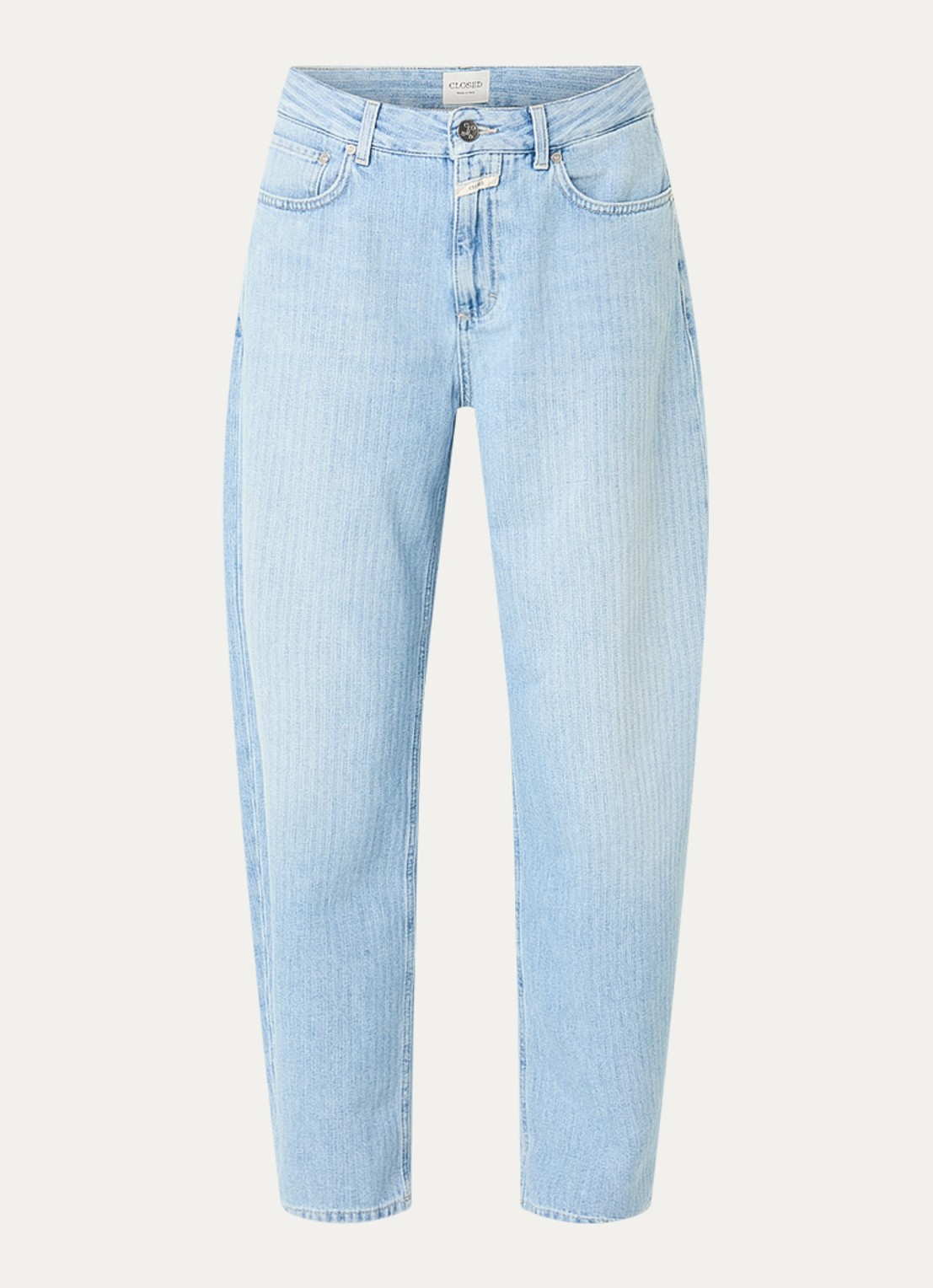 CLOSED Jazzie high waist tapered jeans met lichte wassing - voorkant 4 indigo