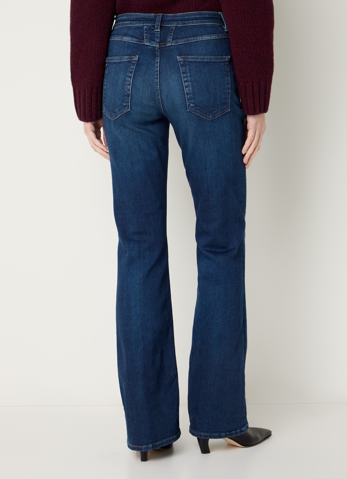 CLOSED Jovanna high waist flared jeans met donkere wassing - achterkant 3 indigo