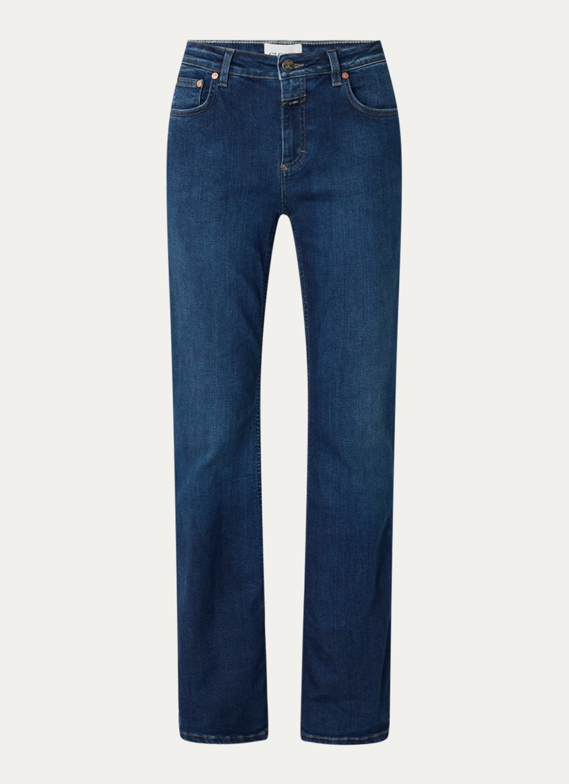 CLOSED Jovanna high waist flared jeans met donkere wassing - voorkant 4 indigo