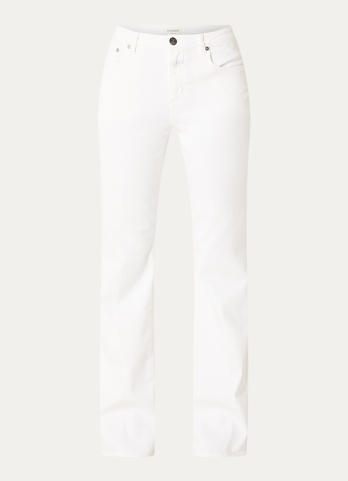 CLOSED Jovanna high waist flared jeans met steekzakken  - voorkant 4 wit