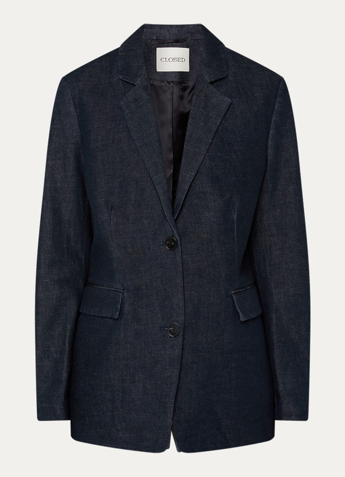 CLOSED Lola blazer van denim  - voorkant donkerblauw