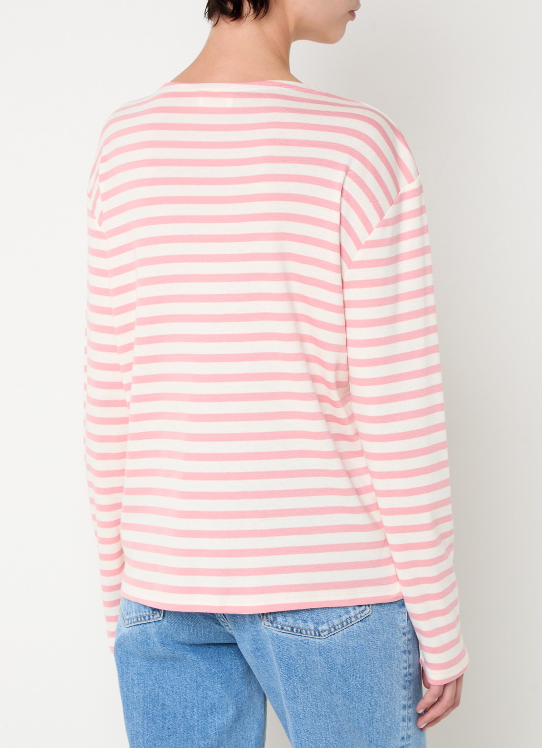 CLOSED Longsleeve met streepprint  - achterkant roze