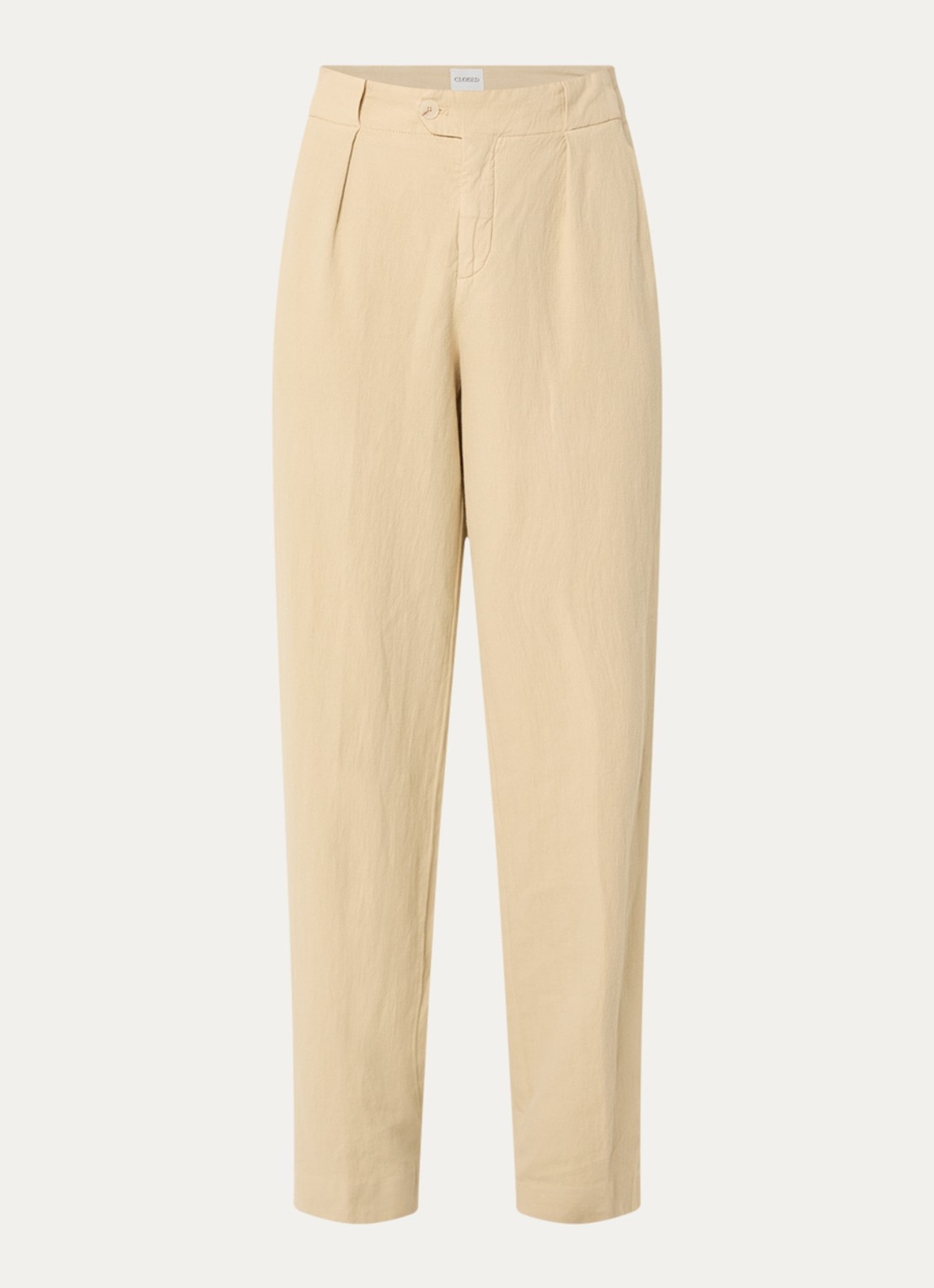 CLOSED Mawson high waist loose fit pantalon met steekzakken - voorkant creme