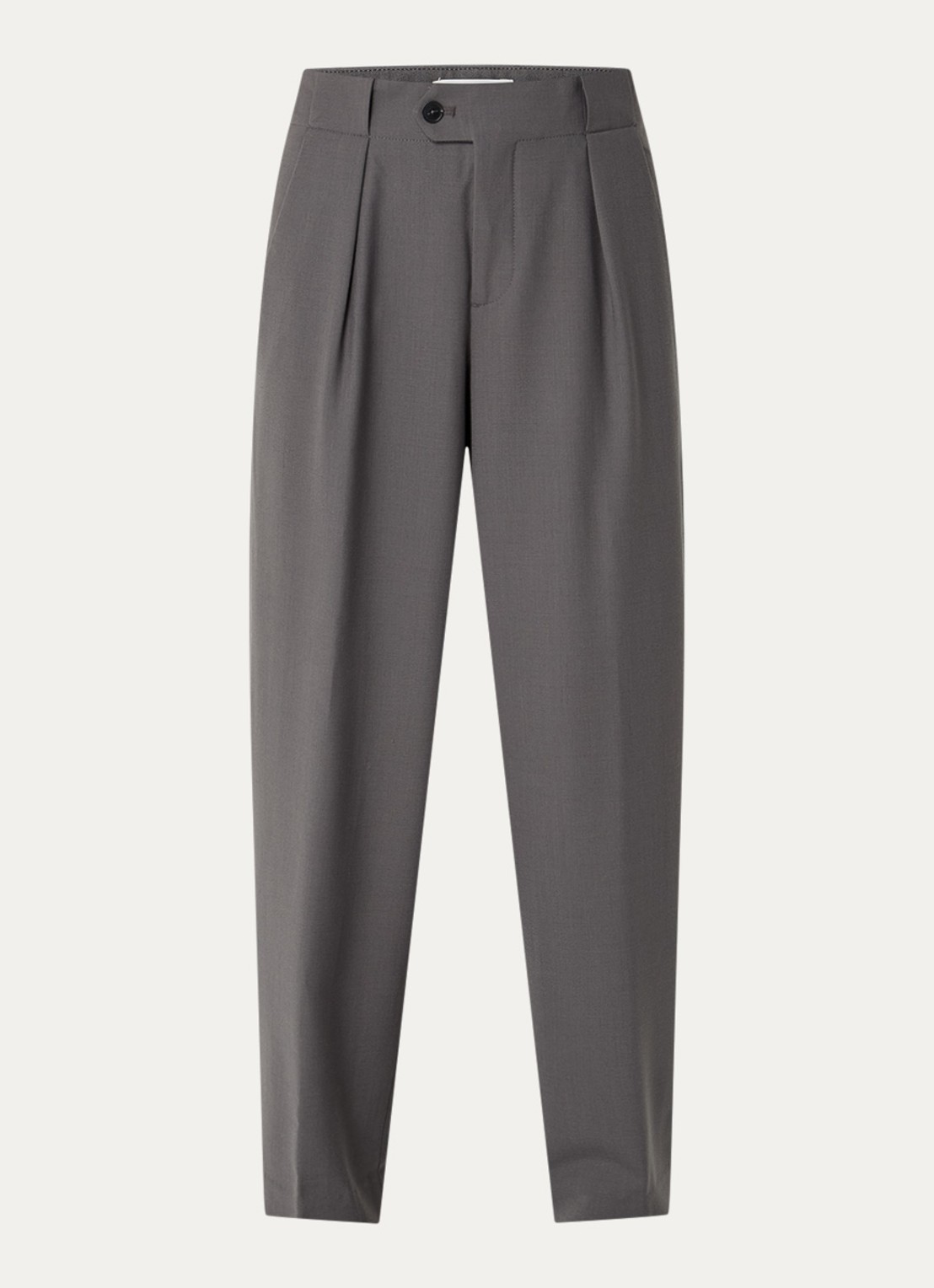 CLOSED Mawson mid waist tapered fit pantalon in wolblend - voorkant grijs