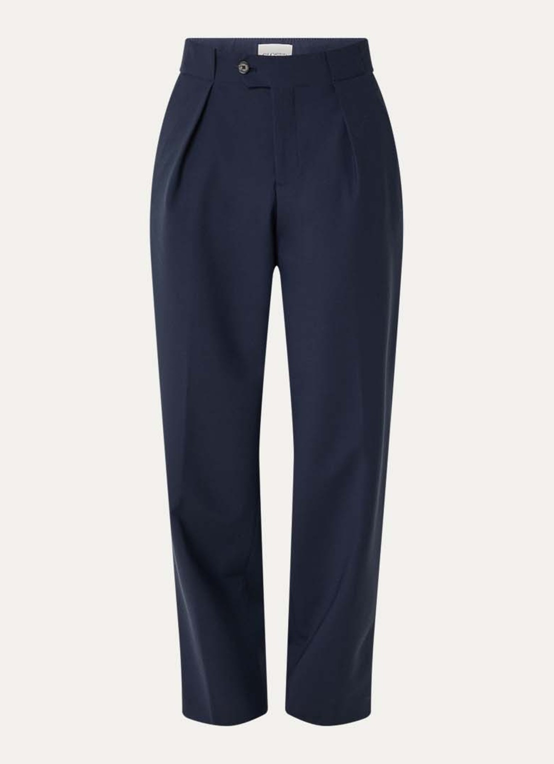 CLOSED Mawson mid waist tapered fit pantalon in wolblend - voorkant 3 donkerblauw