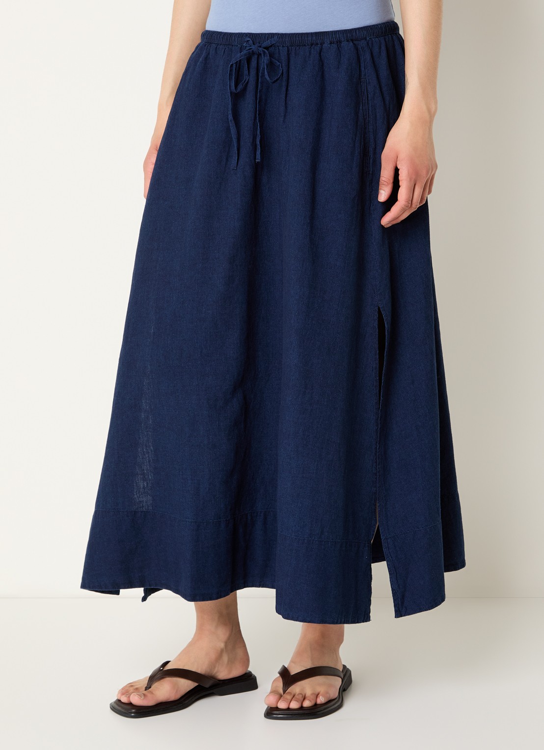 CLOSED Maxi A-lijn rok van denim - detail indigo