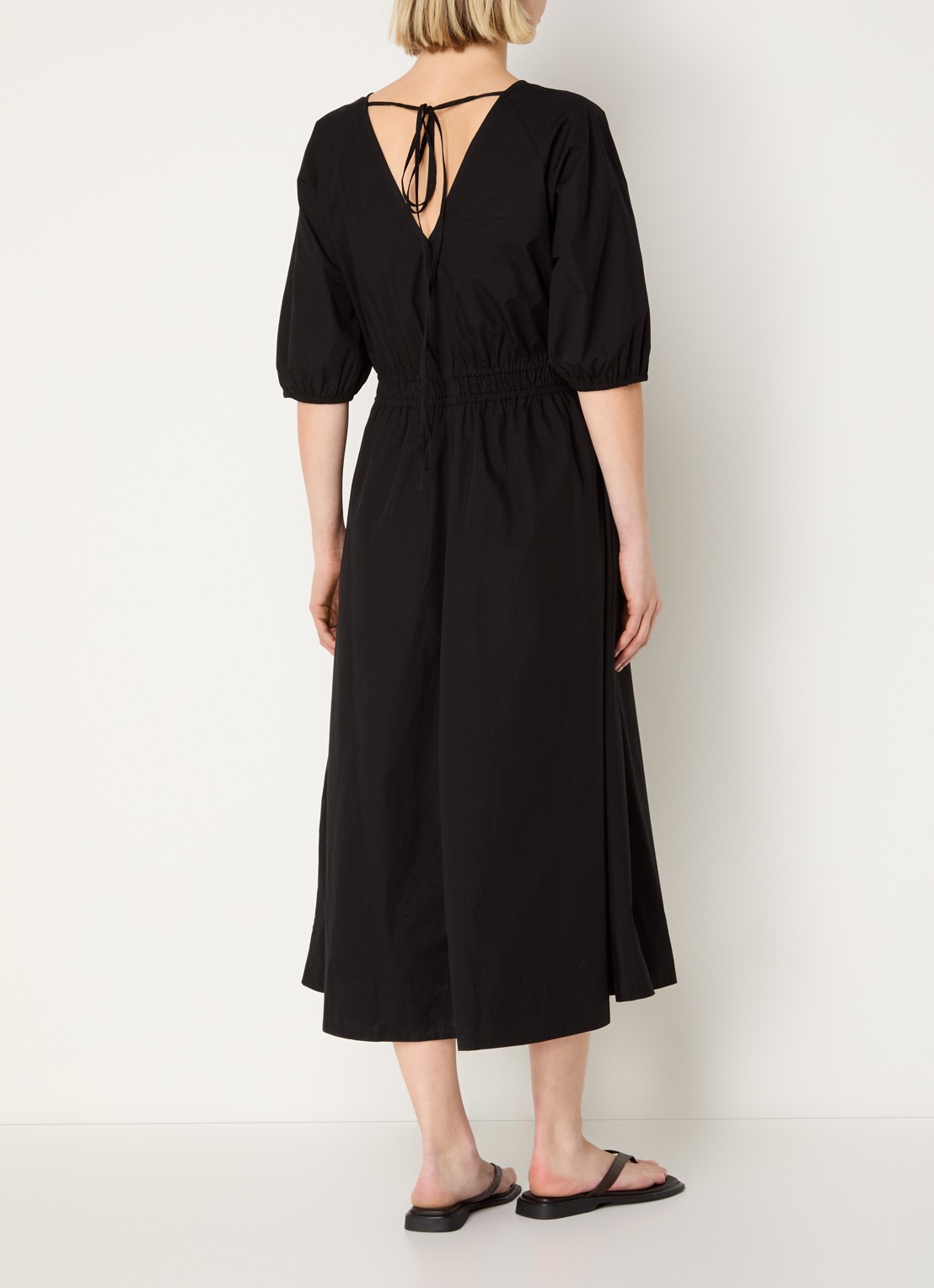 CLOSED Maxi jurk met rugdecolleté - achterkant 3 zwart